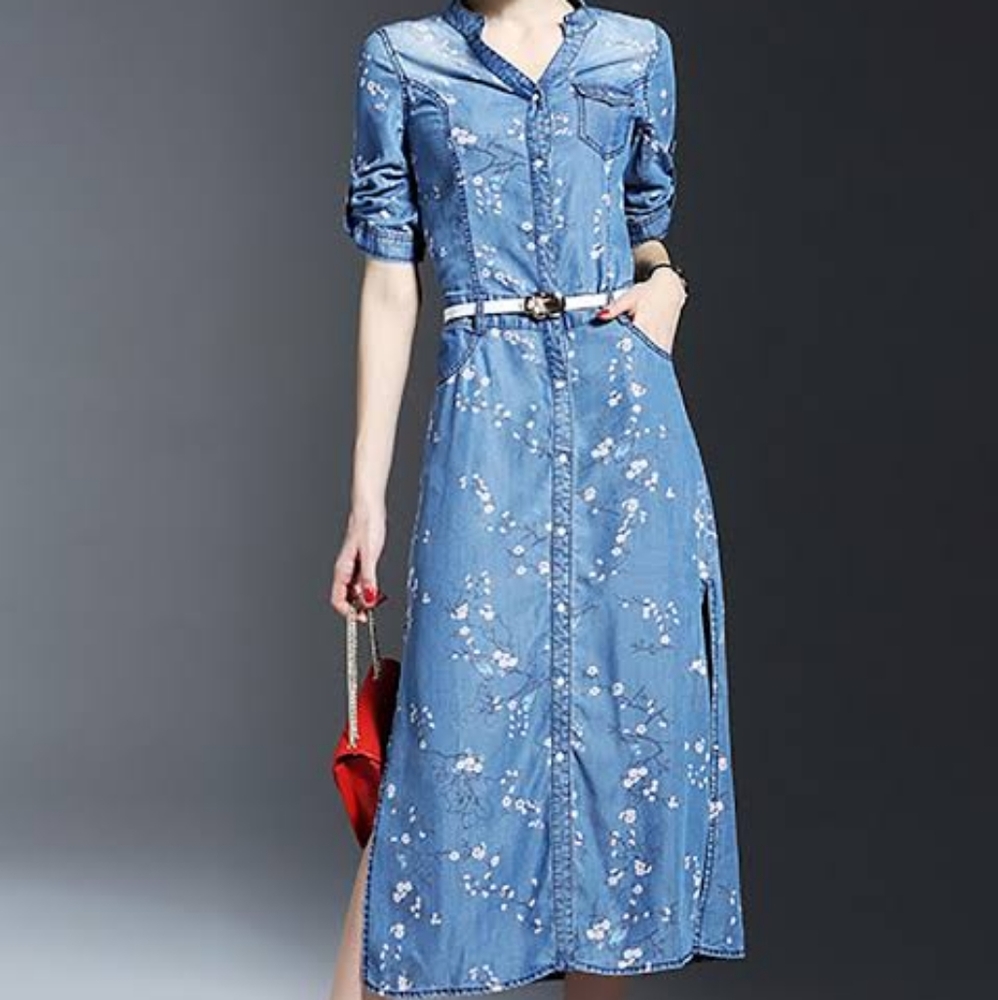 NWTs Stylewe Denim Dress Slit